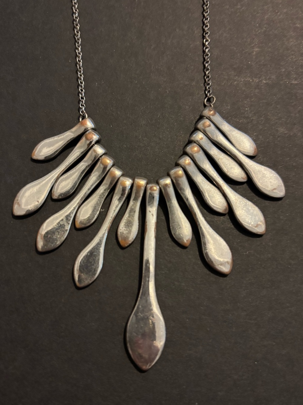 Viola Silver Teardrop Necklace - by Aster